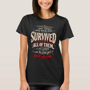 Camiseta Assisti a Todos os Filmes de Terror Humor de Sobre