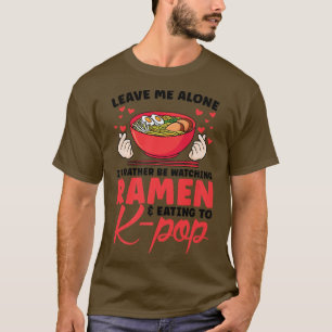 Camiseta Assistindo Ramen & Comendo Para K-pop Coreia Do Su