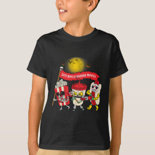 Camiseta Assistir Filmes de Terror Halloween Piada Fantasma