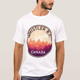 CAMISETA ASSOBIADOR COLÚMBIA BRITÂNICA CANADÁ ESQUI ESQUICR
