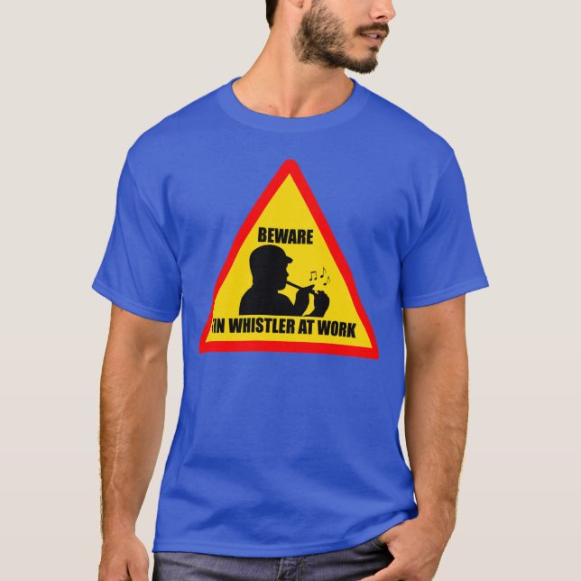 Camiseta Assobiador da lata dos homens no T do sinal de (Frente)