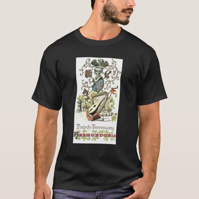 Camiseta Associação Alemã De Hermunduren Knight Emblem Fr (Frente)