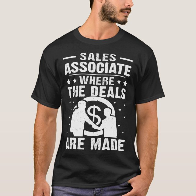 Camiseta Associado De Vendas Onde Os Contratos São Feitos (Frente)
