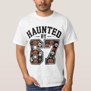 Camiseta Assombrado por 67 - Dia das Bruxas Gótico