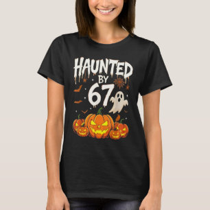 Camiseta Assombrado por 67 Engraçados Pumpkin e Ghost Hallo