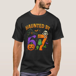 Camiseta Assombrado por 67 Memes Engraçados do Seis Sete no