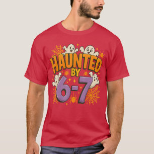 Camiseta Assombrado por 67 Piada Six Seven 67 Meme Fantasma