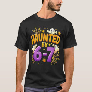Camiseta Assombrado por 67 Piada Six Seven 67 Meme Fantasma