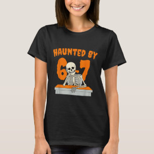 Camiseta Assombrado Seis Sete 6 7 Meme 67 Mão de Esqueleto