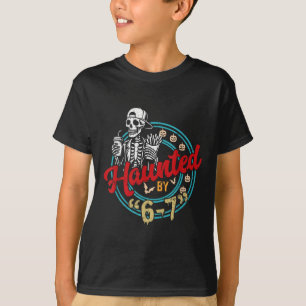 Camiseta Assombrado Seis Sete 6 7 Meme 67 Mão de Esqueleto