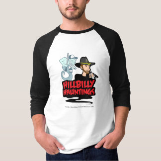 Camiseta Assombro do Hillbilly 3/4 de Capa no preto