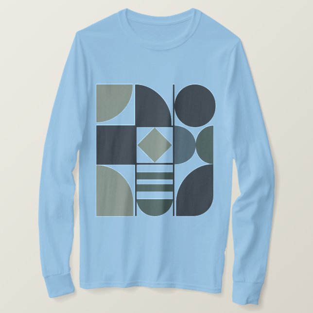 Camiseta Assorted Shapes Long Sleeve T-Shirt (Frente do Design)