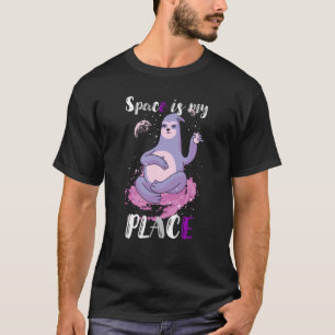 Camiseta Asssexual Lesma Espacial Galáxia Espacial É Meu Lu