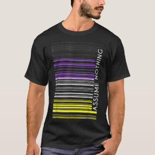 Camiseta Assuma Nada De Código De Barras Não Binário Enby G