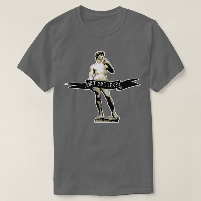 Camiseta Assuntos de Arte MICHELANGELO DAVID (Frente do Design)
