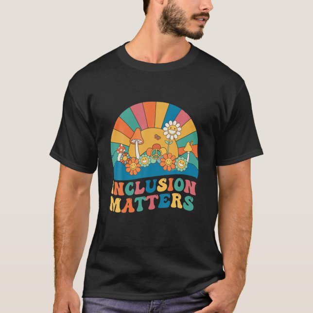 Camiseta Assuntos de Inclusão de Vintage Autismo educaciona (Frente)