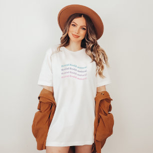 Camiseta Assuntos de Saúde Mental Cinza francesa Wavy Ret