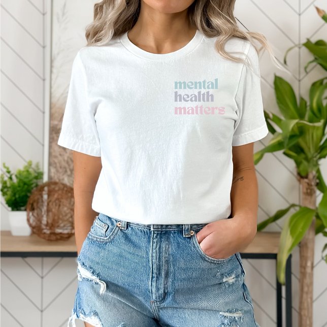 Camiseta Assuntos de Saúde Mental | Cinzas Francesas De Cot (Mental Health Matters shirt | Retro Quote French Gray | Aesthetic t-shirt)