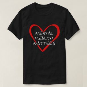 Camiseta Assuntos de saúde mental - Design de sensibilizaçã