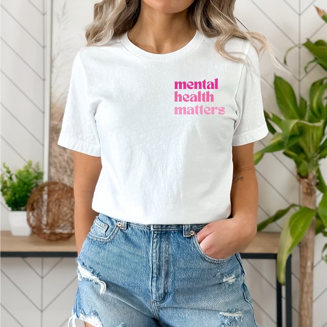 Camiseta Assuntos de Saúde Mental Quitação Retroativa Barbi (Mental Health Matters shirt | Retro Quote Barbiecore Pink | Aesthetic t-shirt)