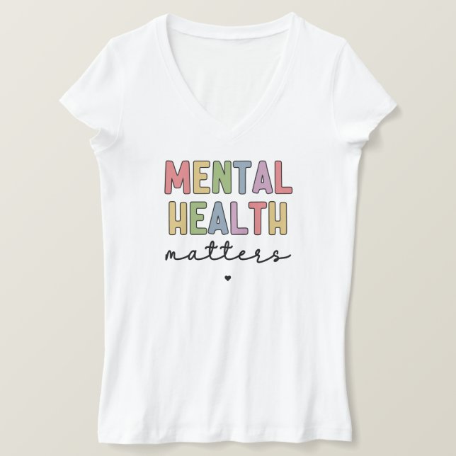 Camiseta Assuntos de Saúde Mental | Sensibilização para a s (Frente do Design)