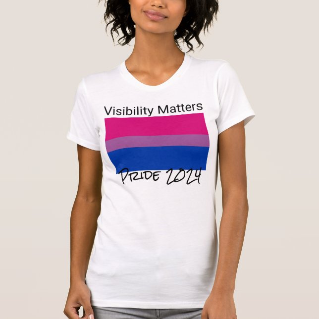 Camiseta Assuntos de Visibilidade, Bandeira do Orgulho Biss (Frente)