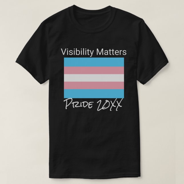 Camiseta Assuntos de Visibilidade | Orgulho Trans | Embraço (Frente do Design)
