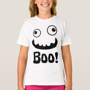 Camiseta Assustador Carinha Rosto Boo Halloween