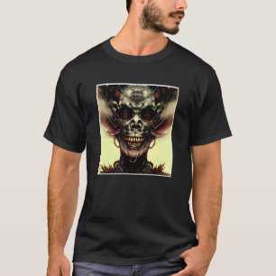 Camiseta Assustador Caveira Horror Pesadelo Assustador Face