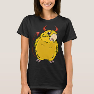 Camiseta Assustador do Diabo Papagaio Amarelo Lutino Budget
