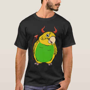 Camiseta Assustador do Diabo Papagaio Amarelo Orçamento Bud