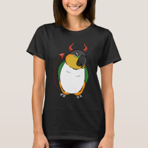 Camiseta Assustador do Diabo Papagaio I Preto chefiado Caiq