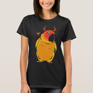 Camiseta Assustador do diabo papagaio I Sun Conure