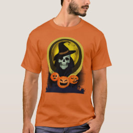 Camiseta Assustador do Halloween do Caveira