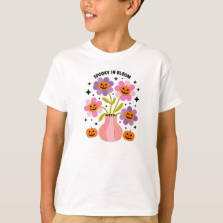 Camiseta Assustador em Flor - Flor de Abóbora de Halloween