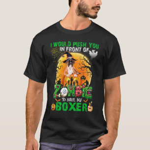 Camiseta Assustador Empurra Você Na Frente Dos Zumbis Para