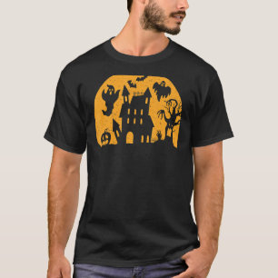 Camiseta Assustador Halloween Assombrado Fantasmas Pumpkin