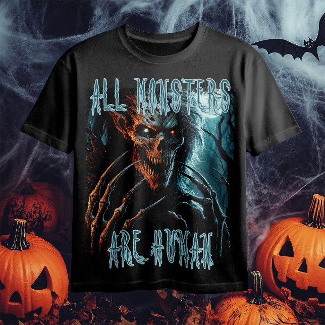 Camiseta Assustador horror morto-morto, monstro, demônio ou (Criador carregado)