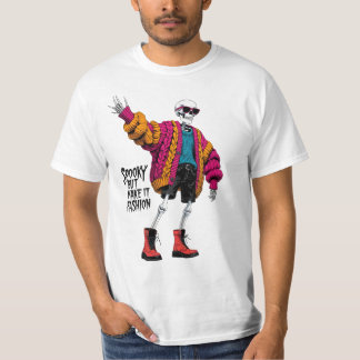 Camiseta Assustador, Mas com um Toque de Moda Funny Hallowe