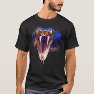 Camiseta Assustador Preto Mamba Cobra Halloween Gif