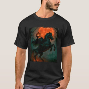 Camiseta Assustador Pumpkin Jack O Lanterna Hal Cavaleiro S