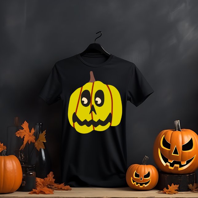 Camiseta Assustador Pumpkin Rosto Halloween (Criador carregado)
