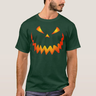 Camiseta Assustador Pumpkin Rosto Horror Jack O Lanterna Ha