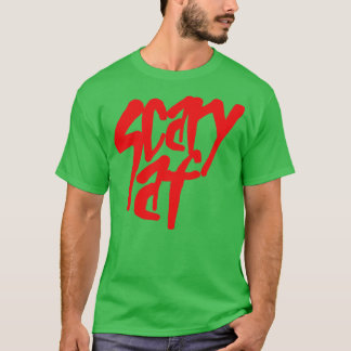 Camiseta Assustador Texto Vermelho Af