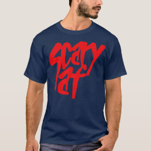 Camiseta Assustador Texto Vermelho Af