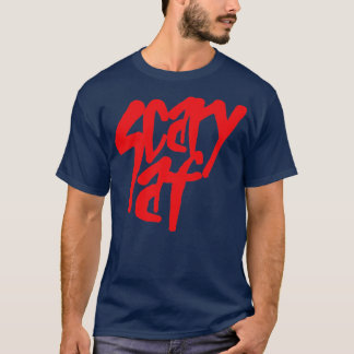 Camiseta Assustador Texto Vermelho Af