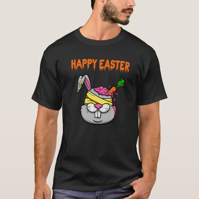 Camiseta Assustadora Coelhinha Zombie Bunny Eggs Hunti (Frente)