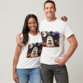 Camiseta Assustadora de Fantasma de Halloween | Ab