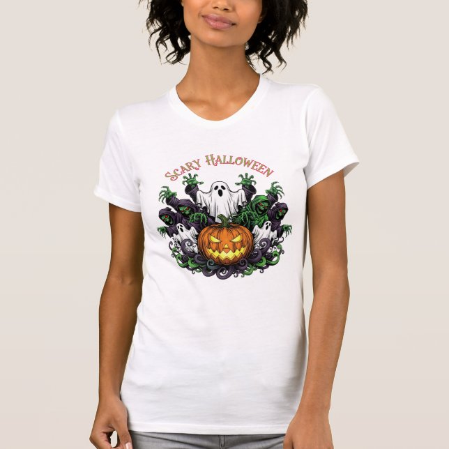Camiseta Assustadora de Fantasma e Ceifador de Hal (Frente)