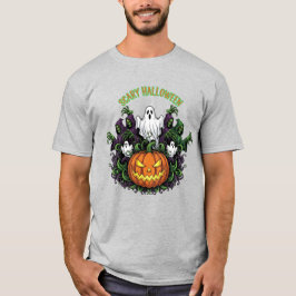 Camiseta Assustadora de Fantasma e Ceifador de Hal